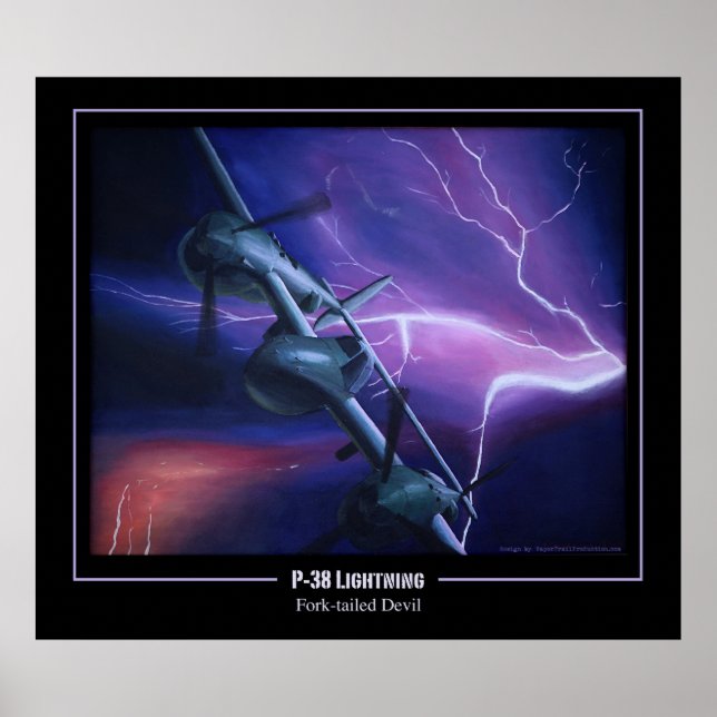 P-38 Lightning Fork-Tailed Devil Poster (Front)