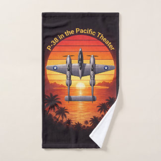 P-38 Lightning in the Pacific Hand Towel