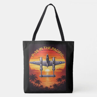 P-38 Lightning in the Pacific Theater Tote Bag