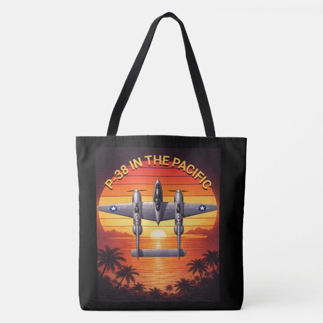 P-38 Lightning in the Pacific Theater Tote Bag (Front)