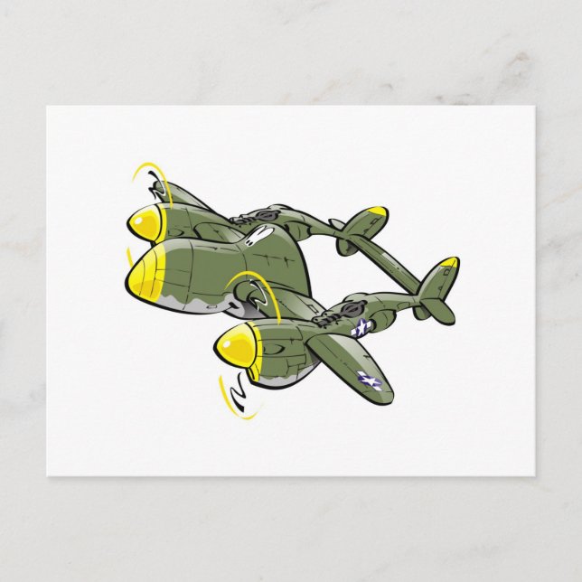 p-38 lightning postcard (Front)
