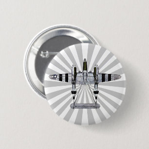 P-38 Lightning Starburst Pin
