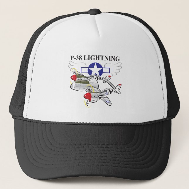 p-38 lightning trucker hat (Front)