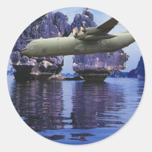 P-3 Orion Over Viet Nam Classic Round Sticker
