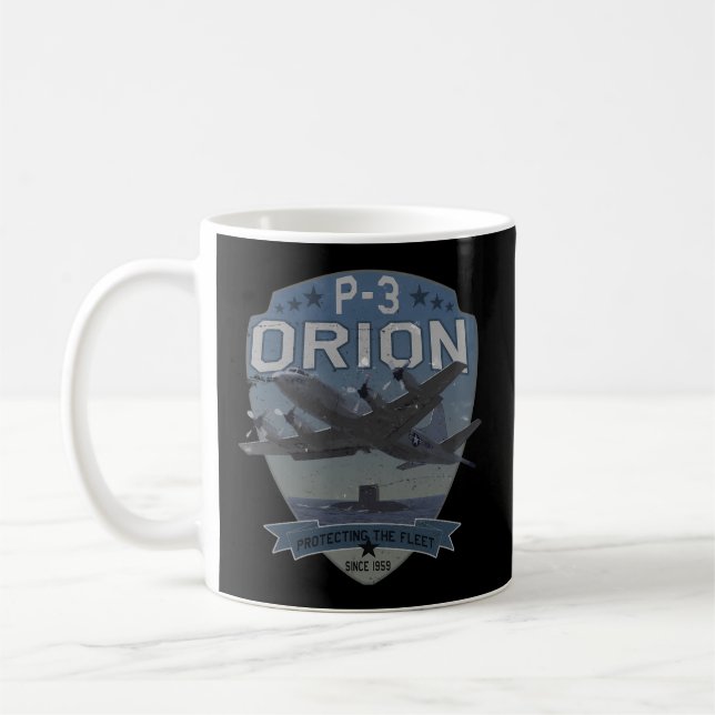 P-3 Orion Sub Hunter Asw Airplane Coffee Mug (Left)