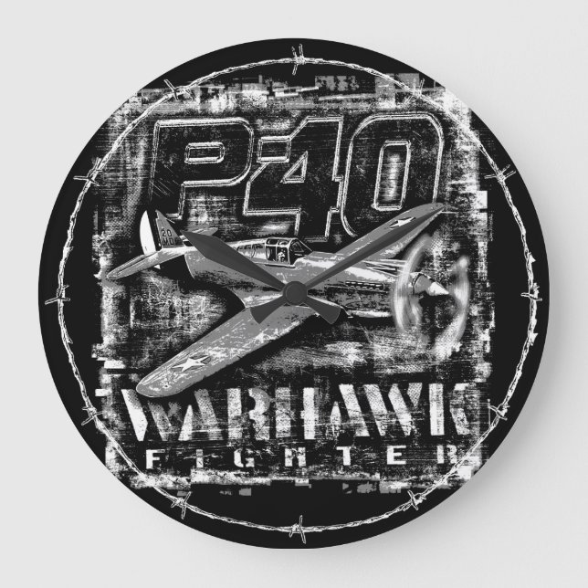 P-40 Warhawk Large Clock (Front)