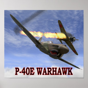P-40 WARHAWK vs A6M2 ZERO POSTER