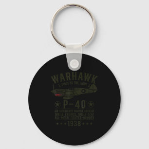 P-40 Warhawk Ww2 Fighter Aircraft First To The Fig Keychain