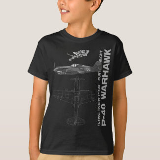 P-40 Warhawk WWII Fighter Airplane Profile T-Shirt