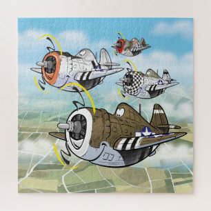 P-47 thunderbolt cartoon planes jigsaw puzzle