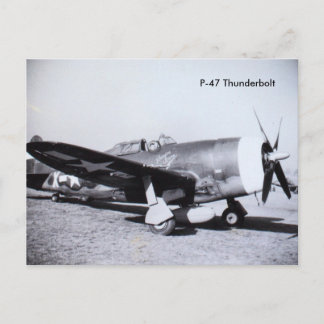 P-47 THUNDERBOLT WWII | aircraft Postcard