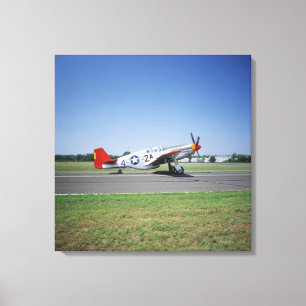 P-51 C Tuskegee Red Tail airplane at the CAF Air Canvas Print