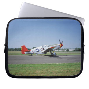 P-51 C Tuskegee Red Tail airplane at the CAF Air Laptop Sleeve