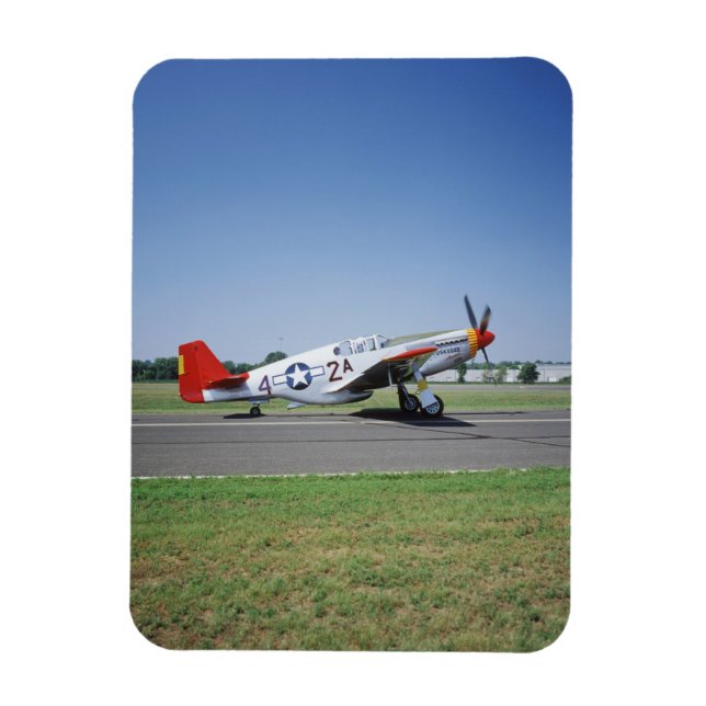 P-51 C Tuskegee Red Tail airplane at the CAF Air Magnet (Vertical)