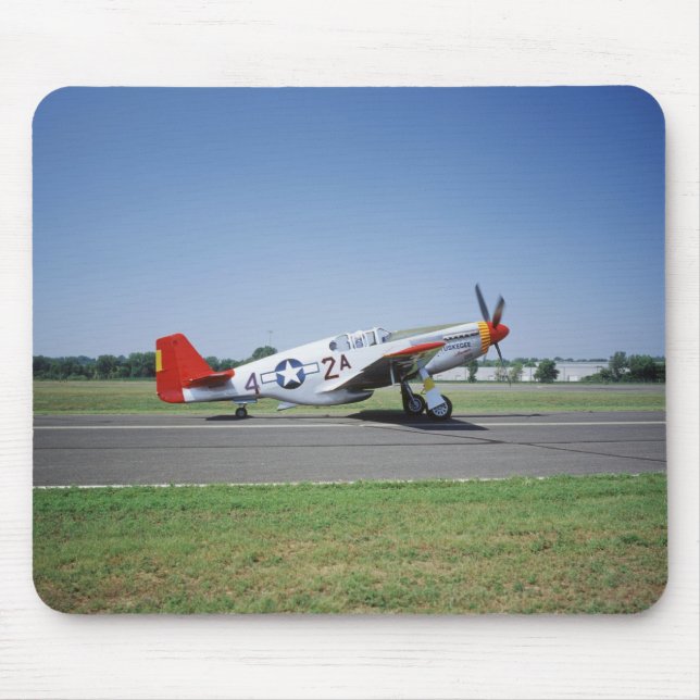 P-51 C Tuskegee Red Tail airplane at the CAF Air Mouse Pad (Front)