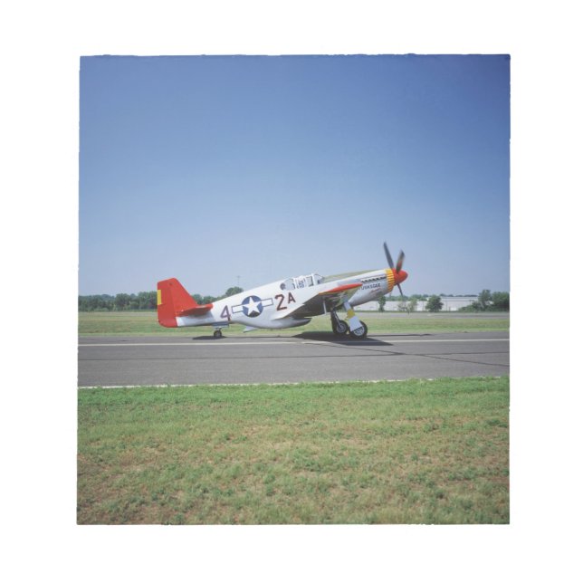 P-51 C Tuskegee Red Tail airplane at the CAF Air Notepad (Front)
