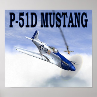P-51 contre BF109 POSTER