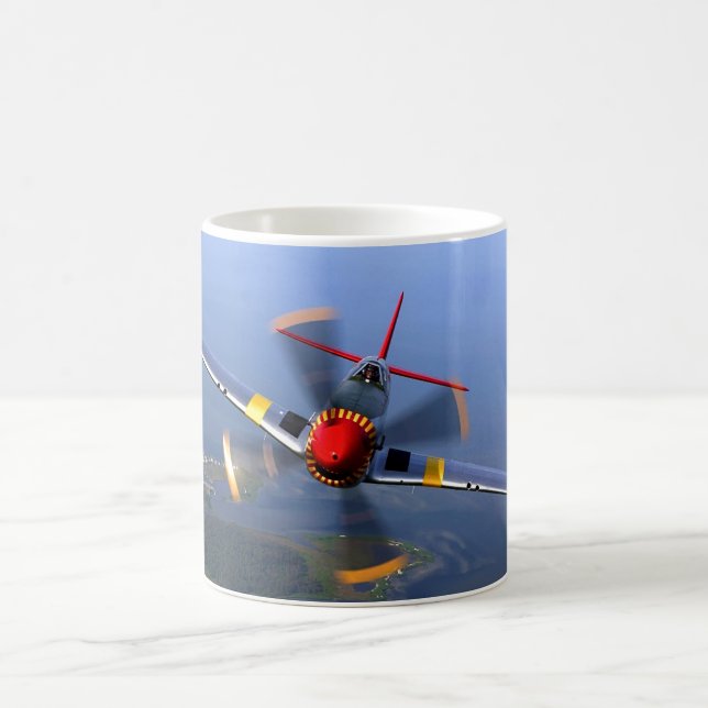 P-51 Fighter Airplane  Coffee Mug (Center)