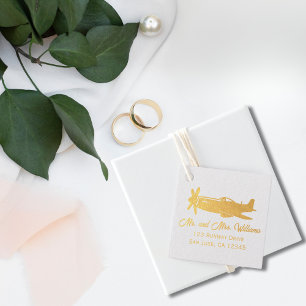 P-51 Mustang Airplane Cool Pilot Aviation Birthday Favour Tags