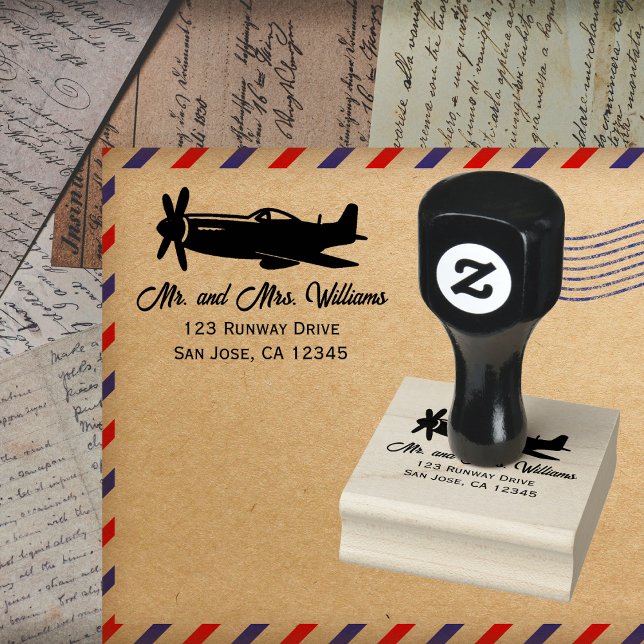 P-51 Mustang Airplane Cool Pilot Fun Aviation Rubber Stamp (Creator Uploaded)