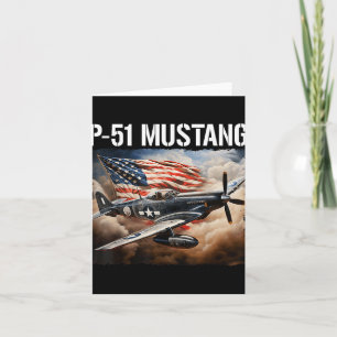 P-51 Mustang American Ww2 Fighter Airplane P-51 Mu Card