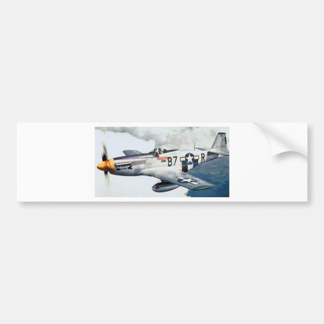 P-51 MUSTANG BUMPER STICKER (Front)