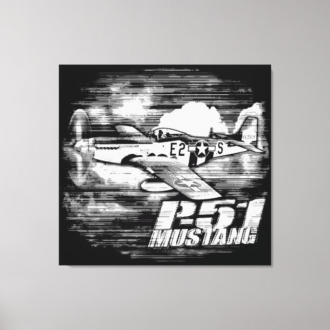 P-51 Mustang Canvas Print (Front)