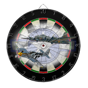 P-51 Mustang flying escort Dartboard