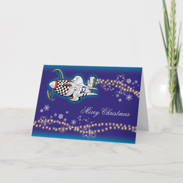 P-51 mustang holiday card (Front)