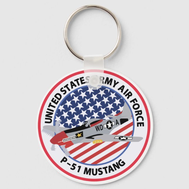 P-51 MUSTANG KEYCHAIN (Front)