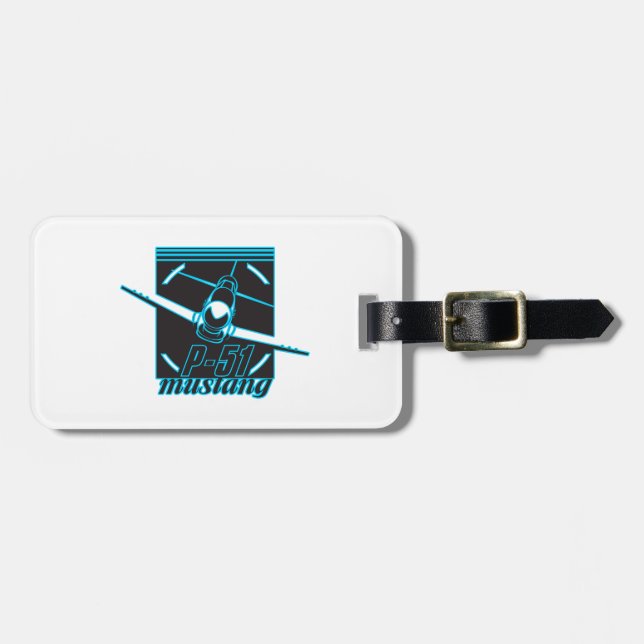 P-51 mustang luggage tag (Front Horizontal)