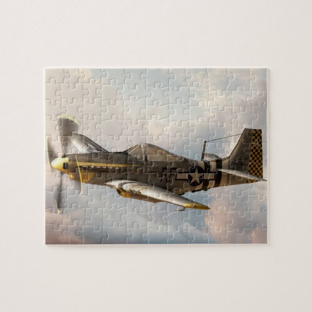 P-51 Mustang World War II Fighter Plane Jigsaw Puzzle (Horizontal)