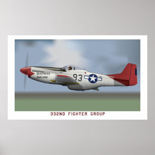 P-51D Mustang of the Tuskegee Airmen (332nd FG) Poster