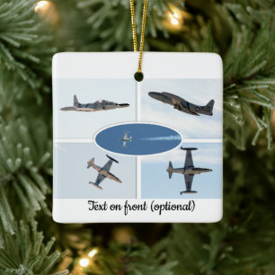 P-80 Shooting Star 5 Plane Set Ceramic Ornament