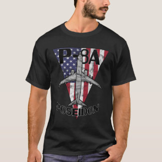P-8 Poseidon Military Airplane Patriotic Vintage T-Shirt