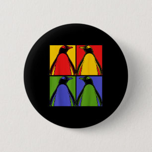 P Art Antarctic Animal Lover Zoo Keeper Gift Cute 2 Inch Round Button