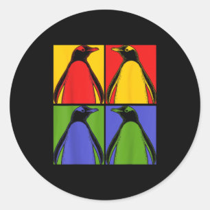 P Art Antarctic Animal Lover Zoo Keeper Gift Cute  Classic Round Sticker
