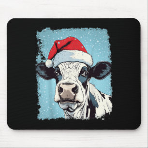 P Art Colorful Cow Christmas  Mouse Pad