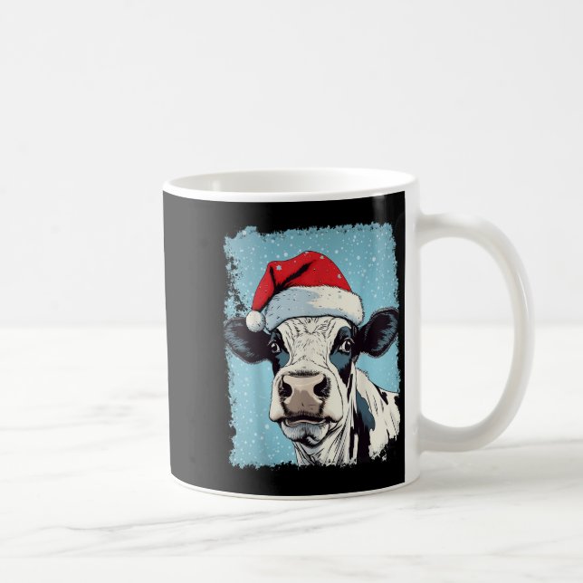 P Art Colourful Cow Christmas  Coffee Mug (Right)