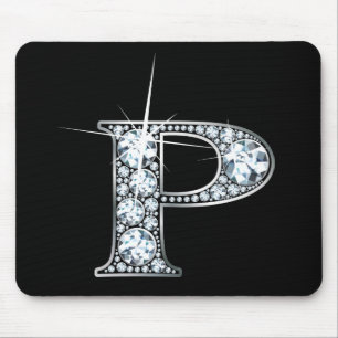 "P" Diamond Bling Mousepad