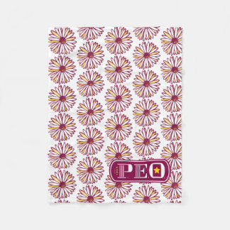 P.E.O. Marguerite Daisy all-over print Fleece Blanket