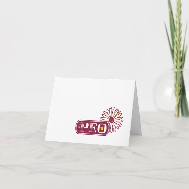 P.E.O. stationery Thank You Card (Front)