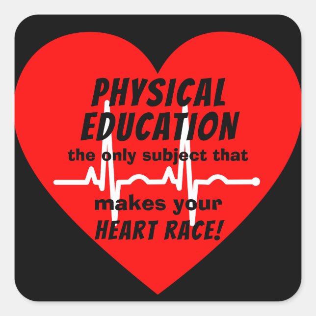 P.E. Proud Mouse Pad Square Sticker (Front)
