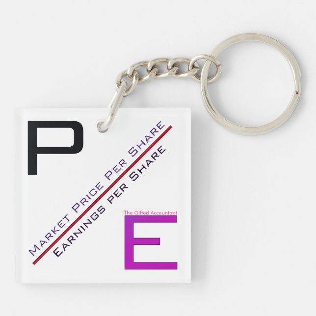 "P/E Ratio" Keychain (Back)