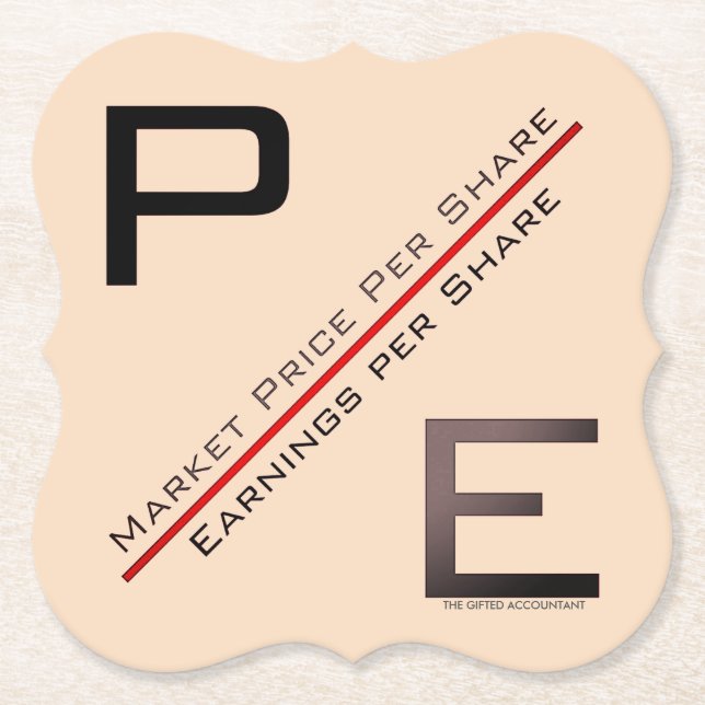"P/E Ratio" Paper Coaster (Front)