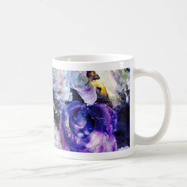 P est pour la tasse pourpre d'art d'alphabet (Droite)
