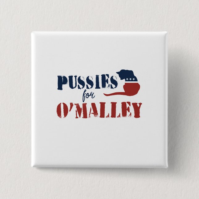 P for O'Malley 2 Inch Square Button (Front)