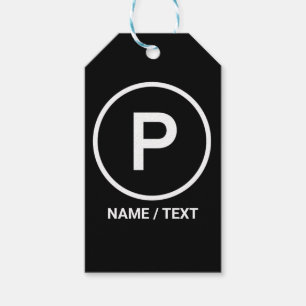 P for Paleo diet natural lean meat personalized Gift Tags