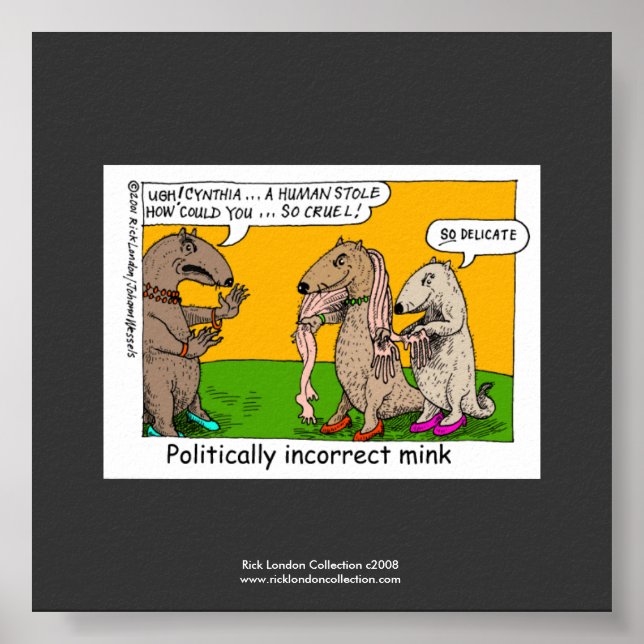 P.I. Mink (Human Stole) Cartoon Quality Poster (Front)