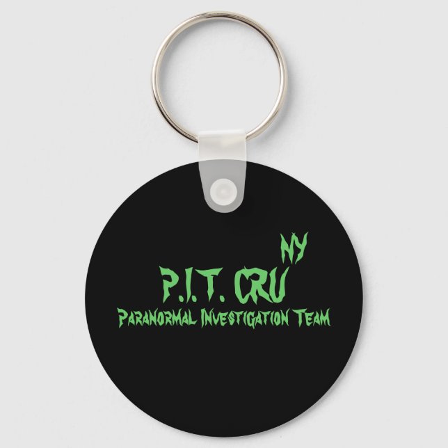 P.I.T. CRU, NY, Paranormal Investigation Team Keychain (Front)